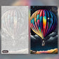 Orbital Balloon paint by numbers kit, before and after