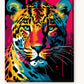 Panthera Eyes paint by numbers kit on stretched canvas