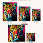 Panthera Eyes canvas sizes from 12 x 12 to 23.5 x 23.5 inches