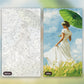 Parasol-Clad Lady paint by numbers kit, before and after