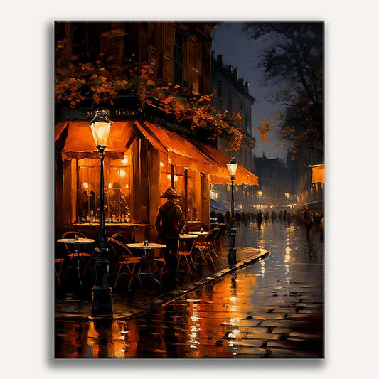 Rainlit Paris Painting by Numbers Premium Kit