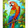 Parrot in Mosaic Premium Collection Canvas Art Kit