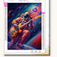 Party in Space paint by numbers kit on stretched canvas