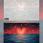 Passionate Tides paint by numbers kit, before and after
