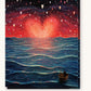 Passionate Tides paint by numbers kit on stretched canvas