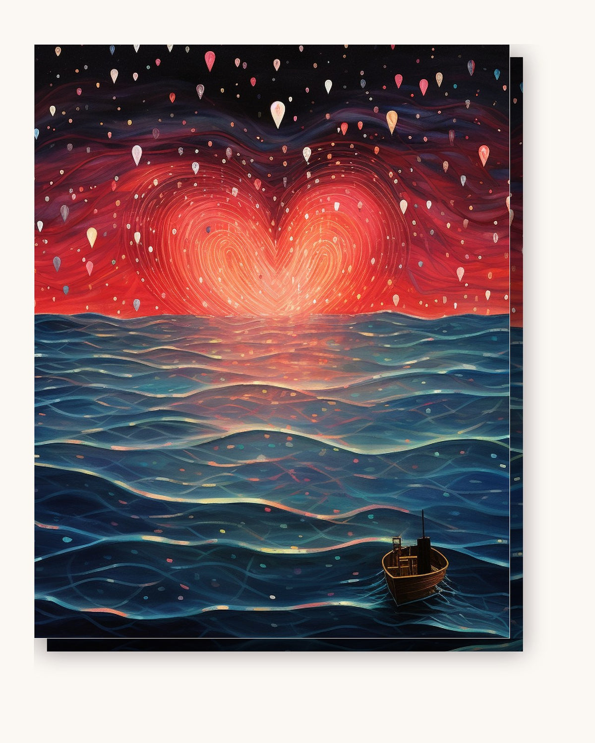 Passionate Tides paint by numbers kit on stretched canvas