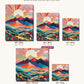Pastel Mountains Under a Pale Sun canvas sizes from 12 x 12 to 23.5 x 23.5 inches