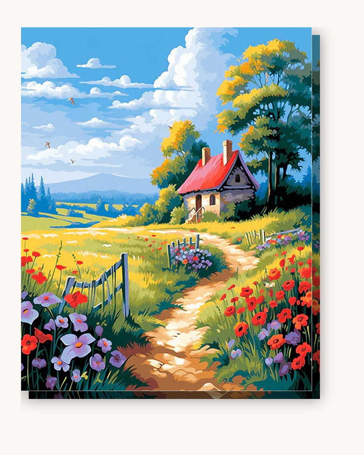 Pastoral Symphony paint by numbers kit on stretched canvas