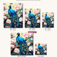 Peacock's Elegance canvas sizes from 12 x 12 to 23.5 x 23.5 inches