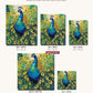 Peacock with Open Feathers canvas sizes from 12 x 12 to 23.5 x 23.5 inches