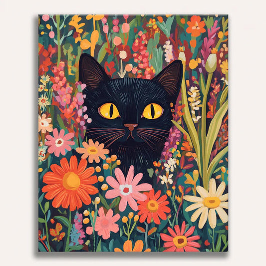 Peeking Cat Painting by Numbers Premium Kit