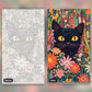 Peeking Cat paint by numbers kit, before and after