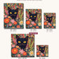 Peeking Cat canvas sizes from 12 x 12 to 23.5 x 23.5 inches