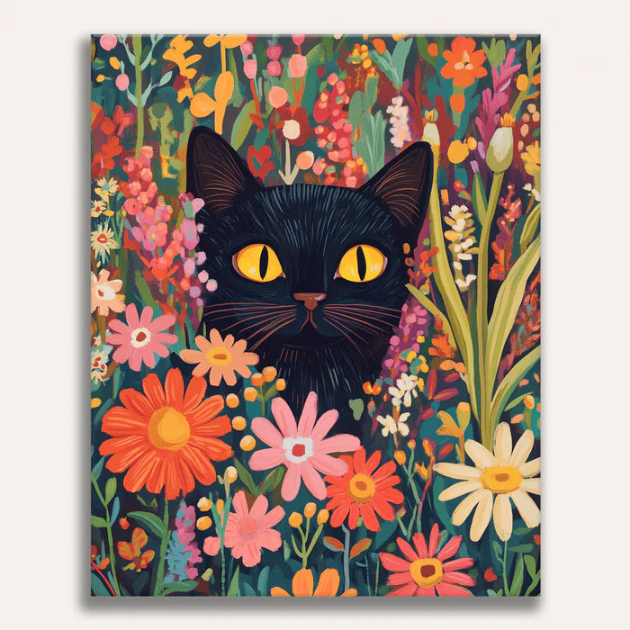 Peeking Cat Painting by Numbers Premium Kit