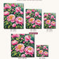 Peony Bushes in Full Pink Bloom canvas sizes from 12 x 12 to 23.5 x 23.5 inches