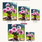Peony Grace canvas sizes from 12 x 12 to 23.5 x 23.5 inches