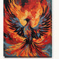 Phoenix with Flaming Wings paint by numbers kit on stretched canvas