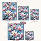 Pink Magnolia Blossoms on a Branch canvas sizes from 12 x 12 to 23.5 x 23.5 inches