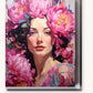 Pink Peonies paint by numbers kit on stretched canvas