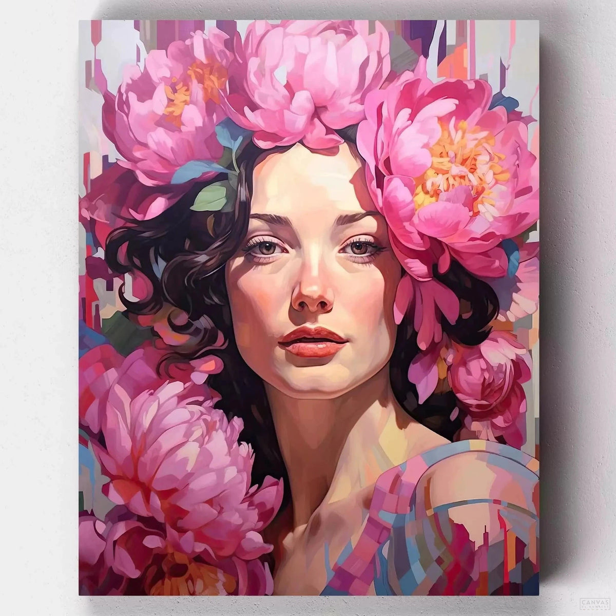 Pink Peonies Painting by Numbers Premium Kit