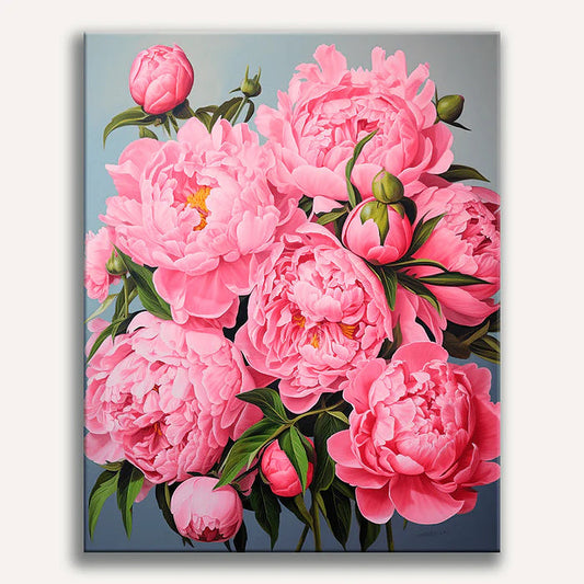 Pink Peony Perfection - Paint by Numbers