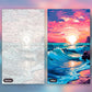 Blushing Waters paint by numbers kit, before and after
