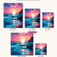 Blushing Waters canvas sizes from 12 x 12 to 23.5 x 23.5 inches