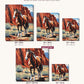 Pinto Horse in the Red Canyon canvas sizes from 12 x 12 to 23.5 x 23.5 inches