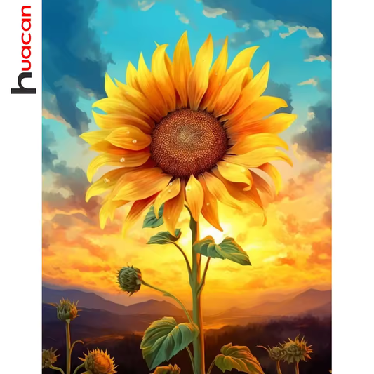 Sunflower Painting by Numbers Premium Kit