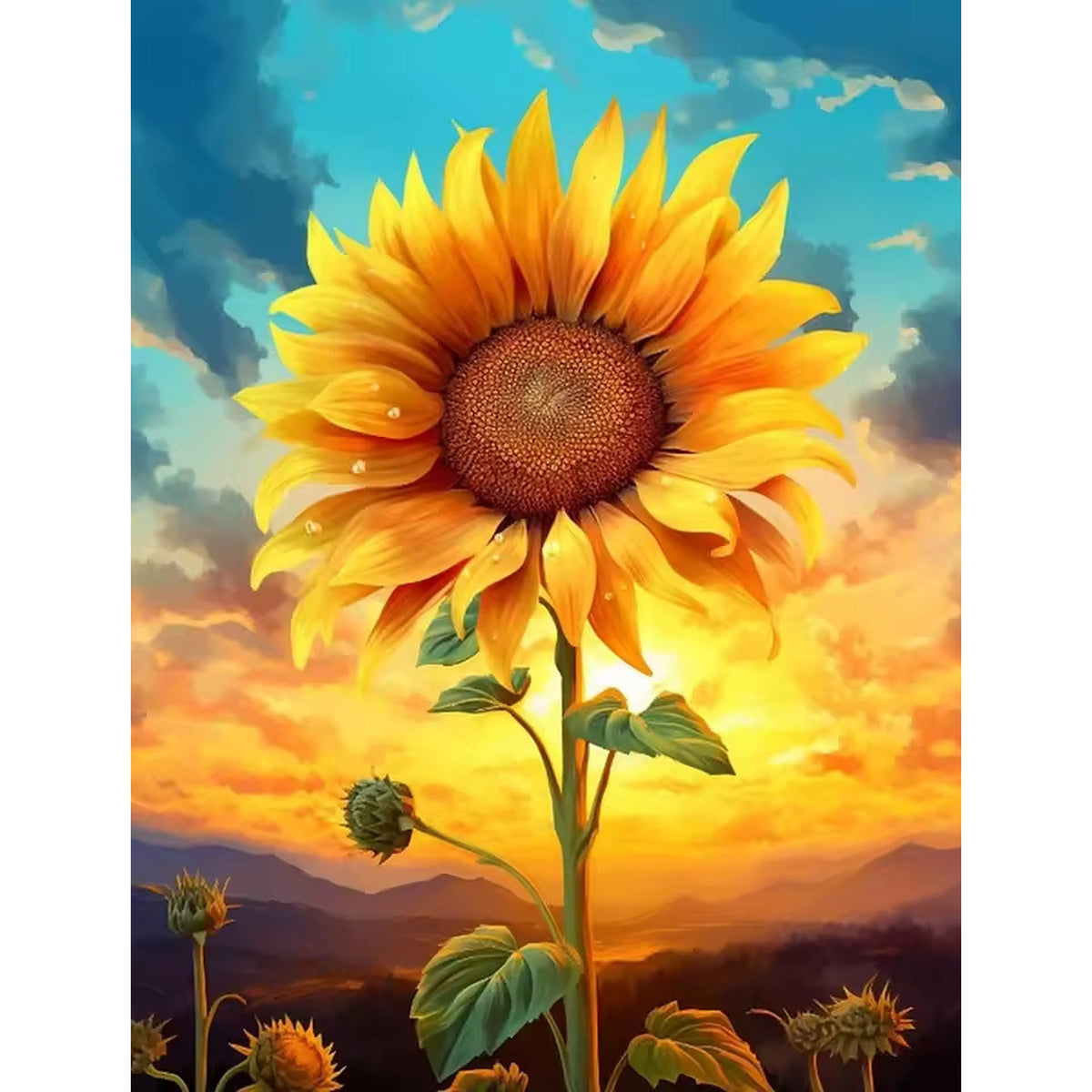 Sonnenblume – Malen-nach-Zahlen-Set