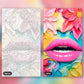 Lips Expression paint by numbers kit, before and after