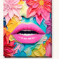 Lips Expression paint by numbers kit on stretched canvas