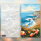 Poppy Paradise paint by numbers kit, before and after
