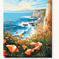 Poppy Paradise paint by numbers kit on stretched canvas