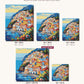 Positano Cliffside Village canvas sizes from 12 x 12 to 23.5 x 23.5 inches