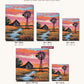 Prairie Windmill at Dusk canvas sizes from 12 x 12 to 23.5 x 23.5 inches