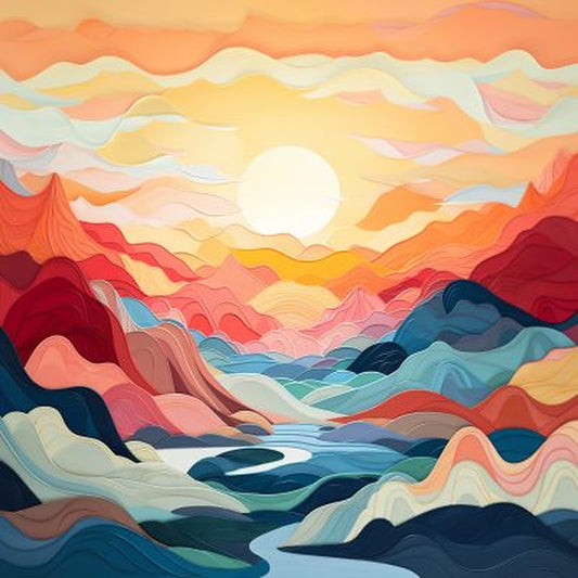 Prismatic Peaks Painting by Numbers Premium Kit