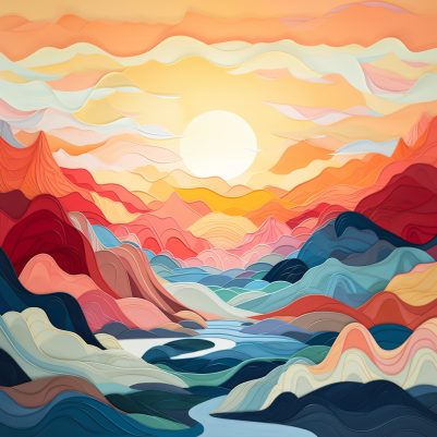 Prismatic Peaks Painting by Numbers Premium Kit