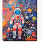 Prismatic Spacewalker paint by numbers kit on stretched canvas