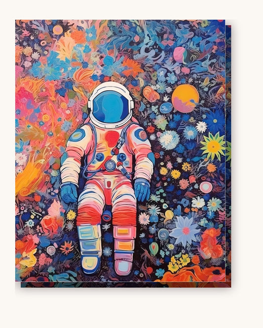 Prismatic Spacewalker paint by numbers kit on stretched canvas