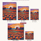 Pumpkin Patch at Dusk canvas sizes from 12 x 12 to 23.5 x 23.5 inches
