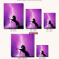 Purple Horse canvas sizes from 12 x 12 to 23.5 x 23.5 inches