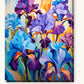 Purple View paint by numbers kit on stretched canvas
