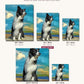 Quiet Dog canvas sizes from 12 x 12 to 23.5 x 23.5 inches