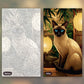 Quiet Siamese paint by numbers kit, before and after