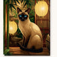 Quiet Siamese paint by numbers kit on stretched canvas