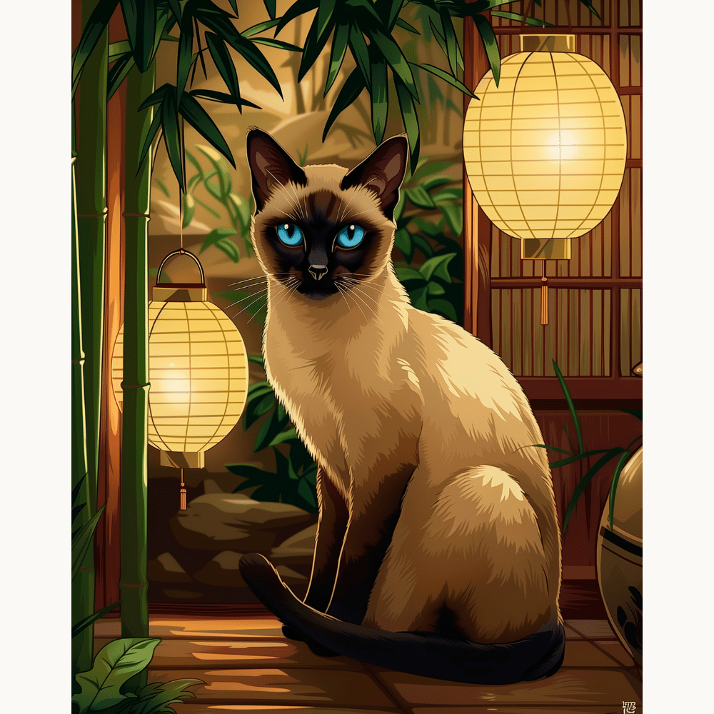 Quiet Siamese Premium Collection Canvas Art Kit