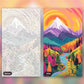 Radiant Peaks paint by numbers kit, before and after