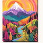 Radiant Peaks paint by numbers kit on stretched canvas