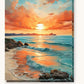 Radiant Sea Dawn paint by numbers kit on stretched canvas